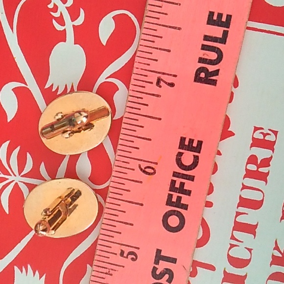 ⚜️Vintage STAGE COACH Gold Tone Cuff Links SQUARE RARE  EVC - Picture 9 of 16